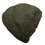 Gorra tejida de lana - verde oliva - Gorro de punta