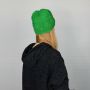 Woolen hat - green- Knit cap