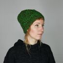 Gorra tejida de lana - verde - marrón - Gorro de punta