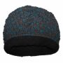 Woolen hat - teal - brown - Knit cap