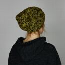 Woolen hat - yellow - brown - Knit cap