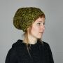 Wollmütze - grün-braun - warme Strickmütze