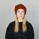 Gorra tejida de lana - naranja - marrón - Gorro de...