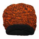 Wollmütze - orange - braun - warme Strickmütze