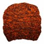 Gorra tejida de lana - naranja - marrón - Gorro de punta