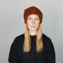 Woolen hat - orange - brown - Knit cap