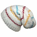 Gorra tejida de lana y dibujo de bandas - blanco - multicolor - Gorro - Oversize Beanie