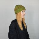 Woolen hat with pattern - green - multicolour - Knit cap
