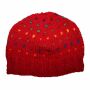 Gorra tejida de lana con dibujo - rojo - multicolor - Gorro de punta