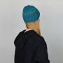 Woolen hat with pattern - light blue - multicolour - Knit cap