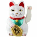 Lucky cat - Maneki Neko - Waving cat - 18 cm - white