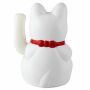 Agitando gato chino - Maneki neko - 18 cm - blanco
