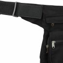 Riñonera - Kurt - negro - plateado - Cinturón con bolsa - Cangurera