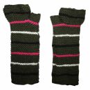 Woolen arm warmers - Knitted arm warmers - Olive-green...