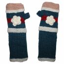 Woolen arm warmers - Knitted arm warmers - Blue with...