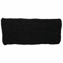 Woolen headband - black - hand knitted