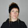 Woolen headband - black - hand knitted