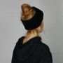 Woolen headband - black - hand knitted