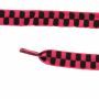 Shoelaces - pink-black chequered - approx. 110 x 1 cm