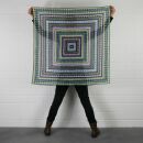 Baumwolltuch - Geometrisches Muster 03 - mehrfarbig dunkel - quadratisches Tuch