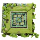 Cotton Scarf - geometrical pattern 03 - multicolored light - squared kerchief