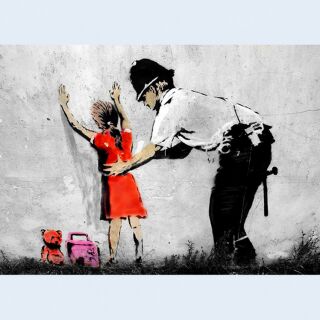 Canvas print - Banksy Streetart - Policemen - Photo on canvas