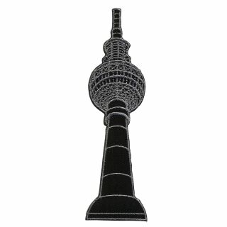 Patch - Torre della televisione di Berlino - 10 cm grigio - toppa