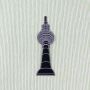 Aufnäher - Fernsehturm Berlin - 10 cm grau - Patch