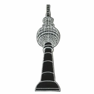 Patch - Torre della televisione di Berlino - 10 cm bianco - toppa