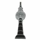 Aufn&auml;her - Fernsehturm Berlin - 10 cm wei&szlig; -...