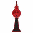 Aufn&auml;her - Fernsehturm Berlin - 10 cm rot - Patch