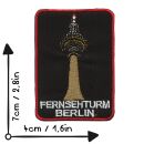 Patch - Torre della televisione di Berlino - 7 cm nero - toppa