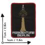 Aufnäher - Fernsehturm Berlin - 7 cm schwarz - Patch