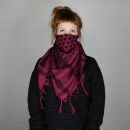Kufiya - Hearts pink - black - Shemagh - Arafat scarf