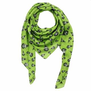 Pañuelo de algodón - Freak Butik Logotipo del carácter verde claro - Pañuelo cuadrado para el cuello