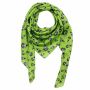 Sciarpa di cotone - figura del logo bizzarro butik verde chiaro - foulard quadrato