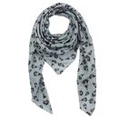 Cotton Scarf - Freak Butik logo-figure grey - squared kerchief