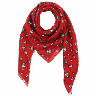 Cotton Scarf - Freak Butik logo-figure red - squared kerchief