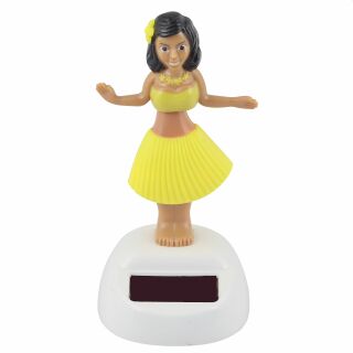 Figura asintiendo con la cabeza Solar - Chica Hula - amarillo