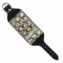 Leather bracelet with pyramid studs 3-row - Punk Rock Gothic Festival bracelet - black