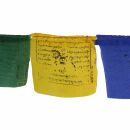 Tibetische Gebetsfahnen - 8 cm breit - schwarze Schrift -...