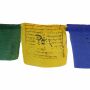 Tibetische Gebetsfahnen - 8 cm breit - schwarze Schrift - 5 Rollen Set