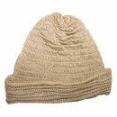 Beanie - 30 cm long - beige - Knitted Hat - Cotton