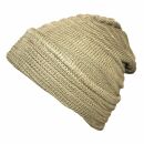 Beanie - 30 cm long - olive green - Knitted Hat - Cotton