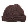 Gorro de Beanie - 30 cm de largo - marrón - Tejido de punto - Algodón