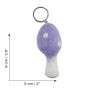 Keychain mushroom purple-white felt key ring decoration pendant