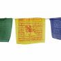 Bandiere di preghiera buddista tibetana - larghe 10 cm - scritta colorata - set di 5 rotoli