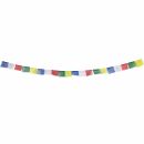 Tibetan prayer flags - 15 cm wide - black lettering - 5 reel set