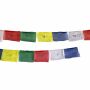 Bandiere di preghiera buddista tibetana - larghe 20 cm - scritta nera - set di 5 rotoli
