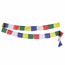 Tibetan prayer flags - 25 cm wide - black lettering - 5...